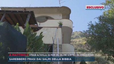 Strage Altavilla, sui muri del salone scritte con vernice rossa