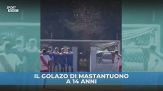 Mastantuono inventava gol su punizione già a 14 anni: che golazo