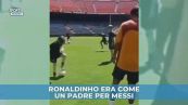 Ronaldinho, come un padre per Messi