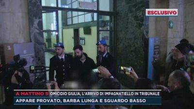 Omicidio Giulia Tramontano, l'arrivo di Impagnatiello in tribunale