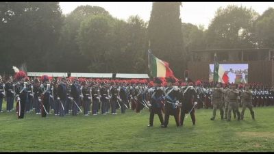 Lo spettacolare carosello dei Carabinieri a piazza di Siena
