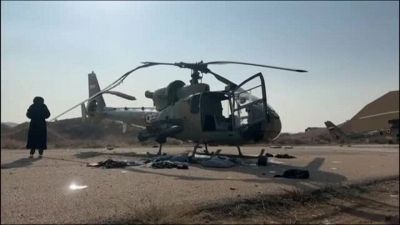 Siria, la distruzione all'aeroporto militare Mazzeh vicino a Damasco