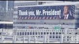 A Tel Aviv un cartellone dedicato a Trump: Grazie, Signor Presidente
