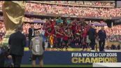 Mondiali, Trump consegna la coppa alla Spagna