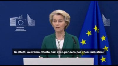 Von der Leyen: Ue pronta a negoziare, avevamo offerto dazi a zero