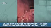 Lingua di fuoco prima di Santos-Palmeiras