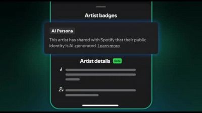 Spotify introduce etichetta per gli artisti generati tramite AI
