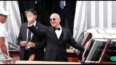 Venezia, Jeff Bezos e Lauren Sanchez si sono sposati: vip e polemiche