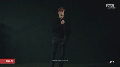 Sinner ospite alla sfilata di Gucci