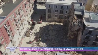 Crollo palazzo, le immagini del salvataggio di Rosalia