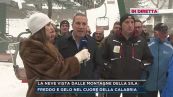 La neve vista dalle montagne della Sila
