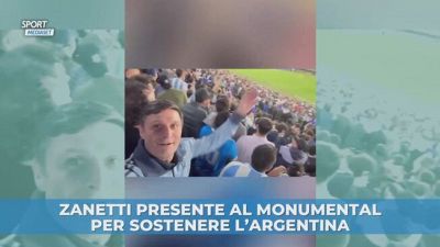 Zanetti presente al Monumental a sostenere l'Argentina
