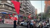 A Roma manifestazione pro-Palestina a Garbatella