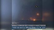 Israele, le immagini della pioggia di missili iraniani