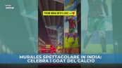 Il murales dei goat del calcio
