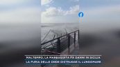 Maltempo, la mareggiata fa danni in Sicilia