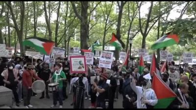 A New York manifestazione pro-Palestina per anniversario Nakba
