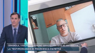 Cerignola, i vigilantes offrono servizio gratuito ad Antonietta