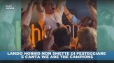 Lando Norris canta "We are the Champions"