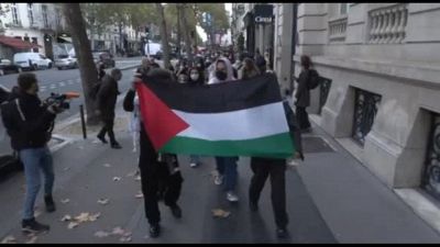 Corteo pro-Palestina degli studenti di Science Po: "Noi indipendenti"