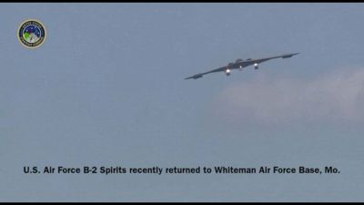 Iran, i caccia bombardieri USA B-2 tornano alla base in Missouri