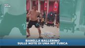 Barella ballerino nello spogliatoio