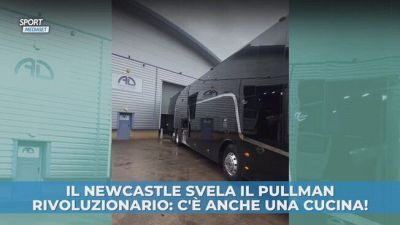 Il Newcastle svela il pullman rivoluzionario: c'è anche una cucina!