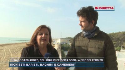 Lignano Sabbiadoro, colloqui in crescita dopo la fine del reddito