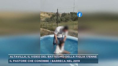 Altavilla, il video del battesimo della figlia 17enne
