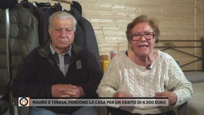 Mauro e Teresa, perdono la casa per un debito di 4500 euro