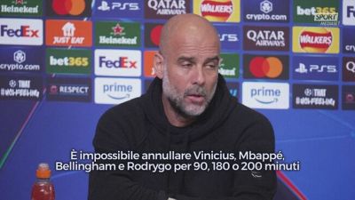 Guardiola: "Impossibile annullare Vinicius, Mbappé, Bellingham e Rodrygo"