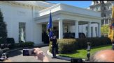 Giorgia Meloni arrivata alla Casa Bianca per il colloquio con Donald Trump