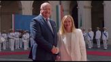Il cancelliere austriaco Christian Stocker a Palazzo Chigi da Meloni