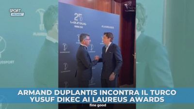 Duplantis incontra il turco Yusuf Dikec ai Laureus Awards