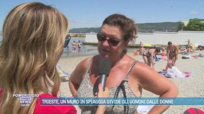 Trieste, un muro in spiaggia divide gli uomini dalle donne