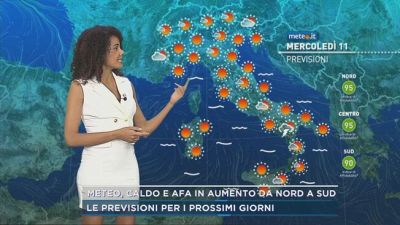 Meteo, caldo e afa in aumento da nord a sud