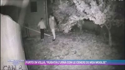 Furto in villa, "Rubata l'urna con le ceneri di mia moglie"