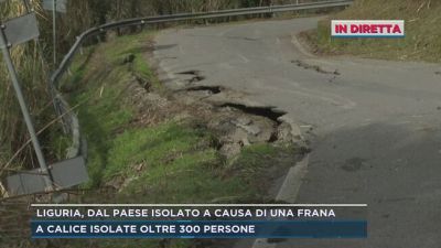 Liguria, dal paese isolato a causa di una frana