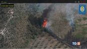 Emergenza incendi piromani in azione