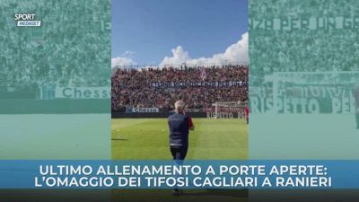 Cagliari, l'omaggio dei tifosi per Ranieri