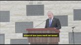 Un contestatore interrompe Netanyahu alla cerimonia del Memorial Day