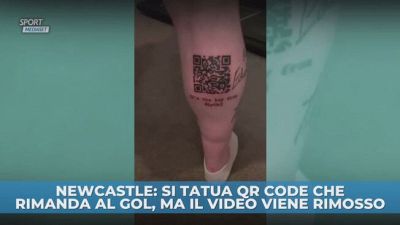 Newcastle: si tatua QR Code che rimanda al gol ma il video viene rimosso