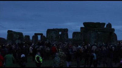 Inghilterra, celebrazione del Solstizio d'inverno a Stonehenge