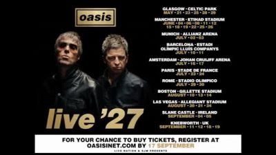 È ufficiale: gli Oasis saranno live in Italia con due date a Roma