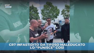 CR7 infastidito da un tifoso maleducato