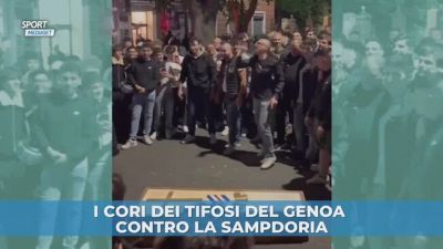 I cori dei tifosi del Genoa contro la Samp