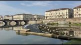 Il fiume Po è ai minimi storici, a Torino alghe e secche