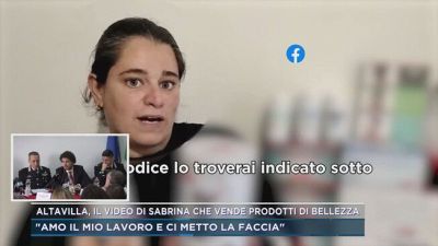 Altavilla, il video di Sabrina che vende prodotti di bellezza