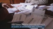 Caro energia, prezzi di luce e gas alle stelle