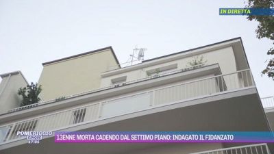 13enne morta cadendo dal settimo piano, in diretta dal palazzo della tragedia